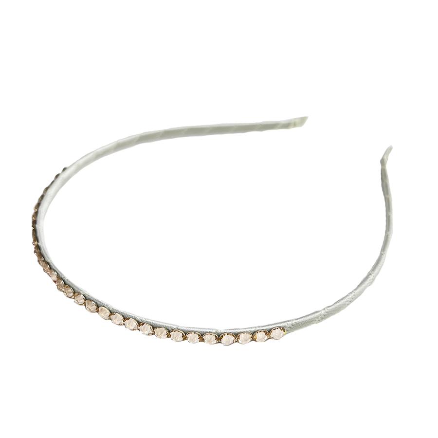 Skinny Crystal Headband - Ivory