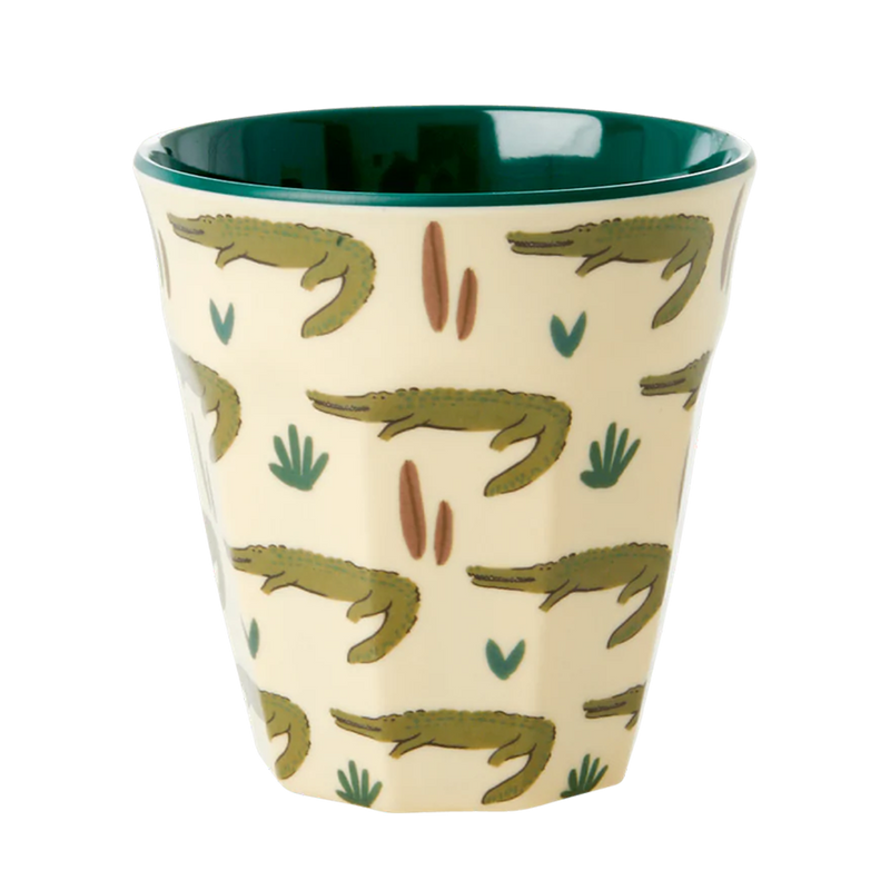 Small Melamine Cup Set - Blue Jungle Print