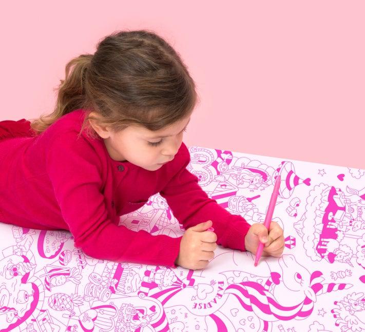 Pink Chicken Lily Unicorn Giant Folded Poster 