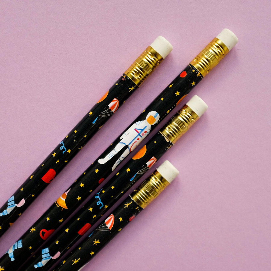 Pink Chicken Pencil Set - Outer Space 