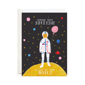 Pink Chicken Greeting Card - Out of this World 