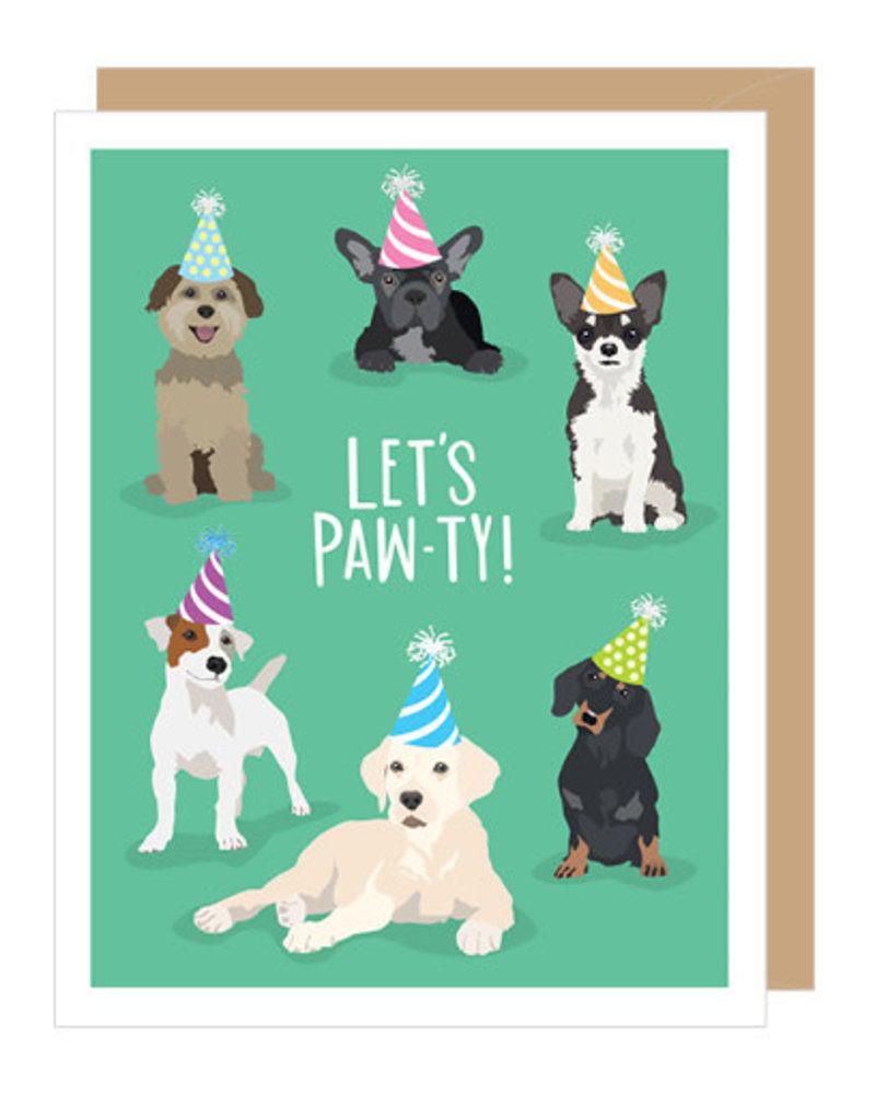 Pink Chicken Birthday Card - Paw-ty Dogs 