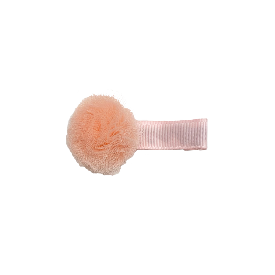 Pastel Pompom Clip - Peach