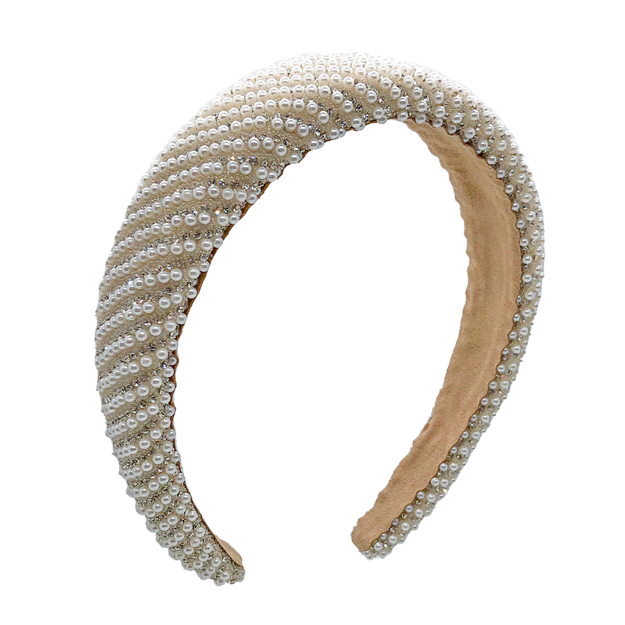 Crystalized Pearl Headband - Clear