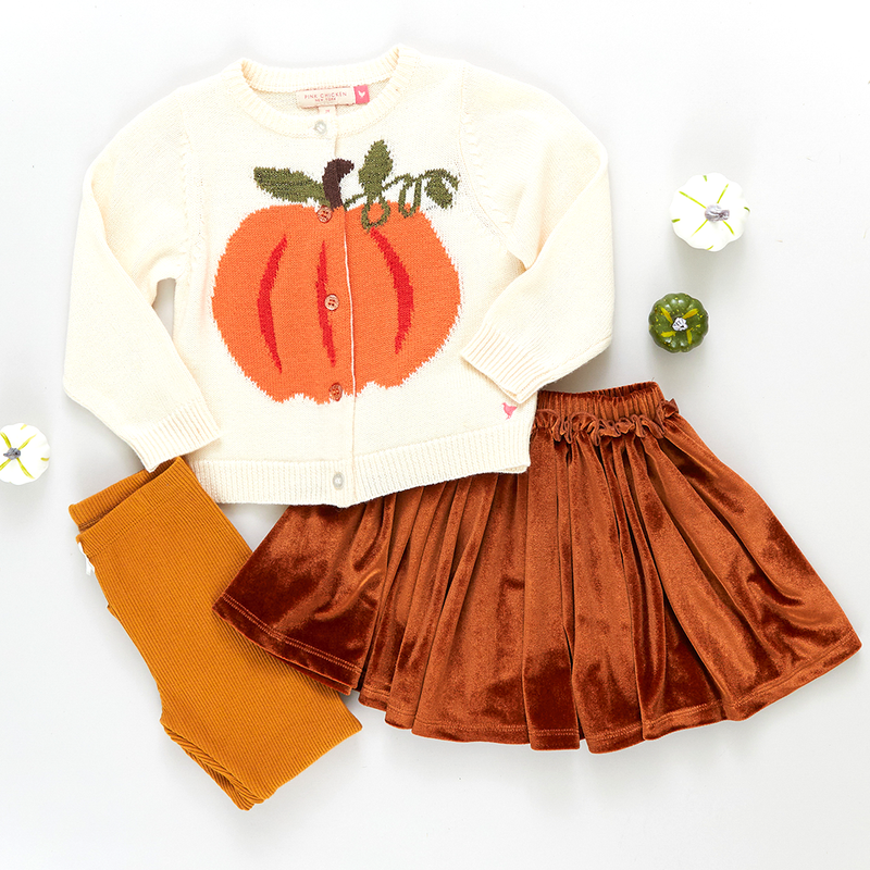 Girls Pia Pumpkin Sweater - Cream