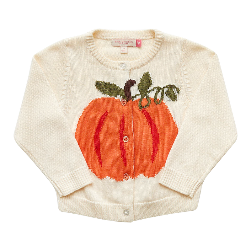 Girls Pia Pumpkin Sweater - Cream