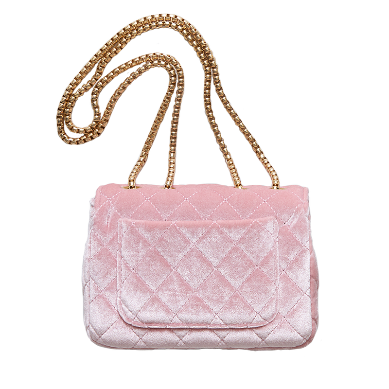 Classic Velour Handbag - Pink