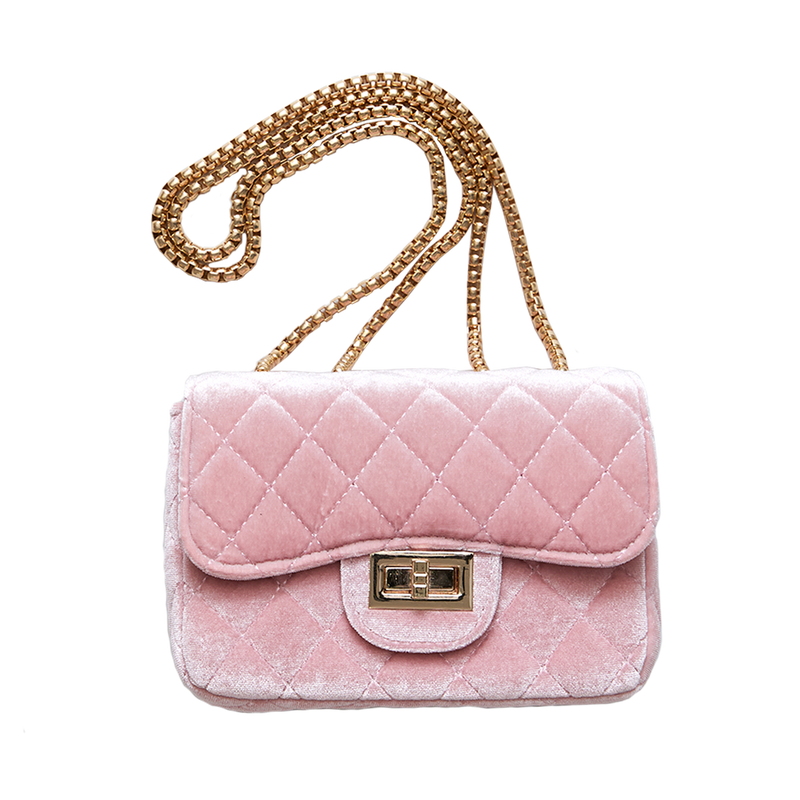 Classic Velour Handbag - Pink