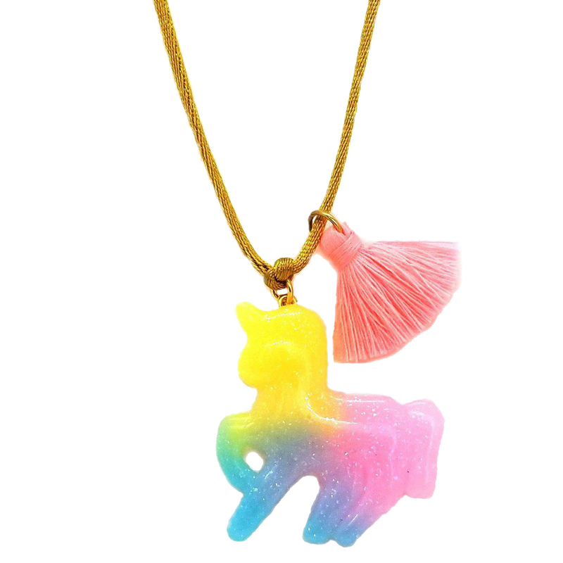 Rainbow Sparkly Unicorn Pendant