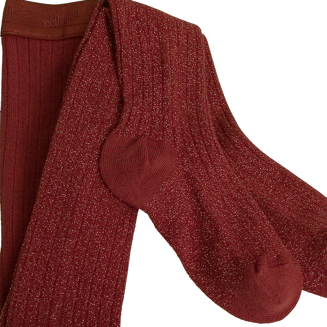 Pink Chicken Sparkle Tights - Red 2y 