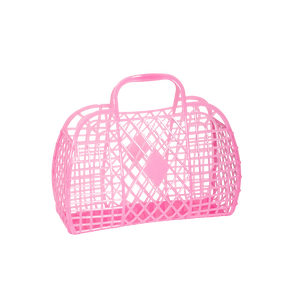 Retro Basket - Small Neon Pink