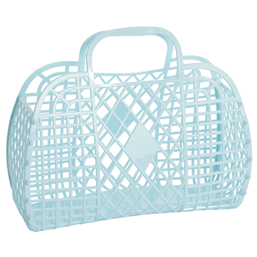 Retro Basket - Large Blue
