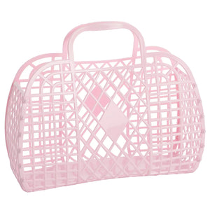 Retro Basket - Large Pink
