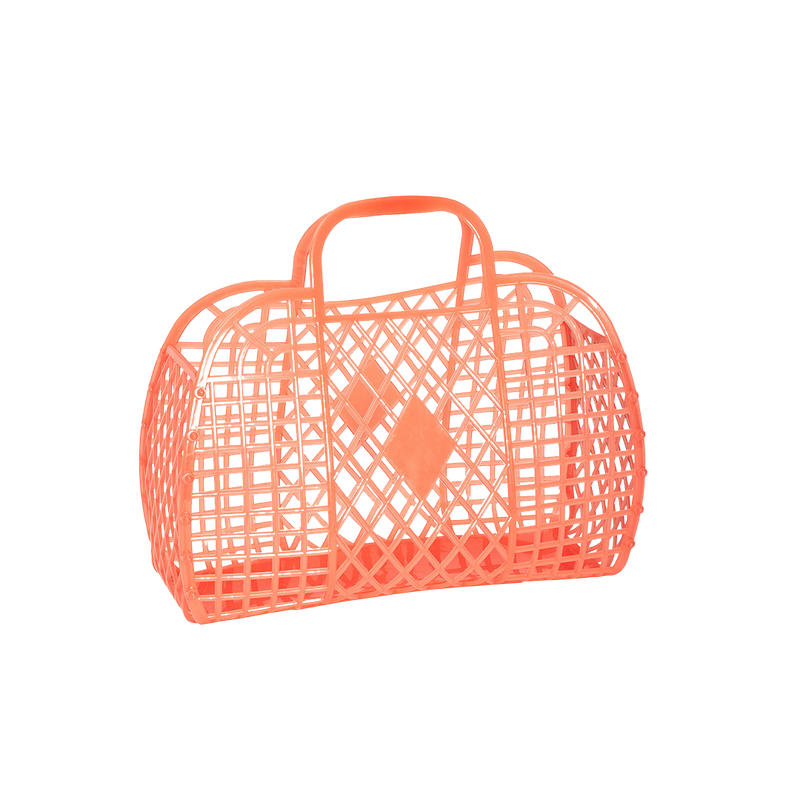 Retro Basket - Small Neon Orange