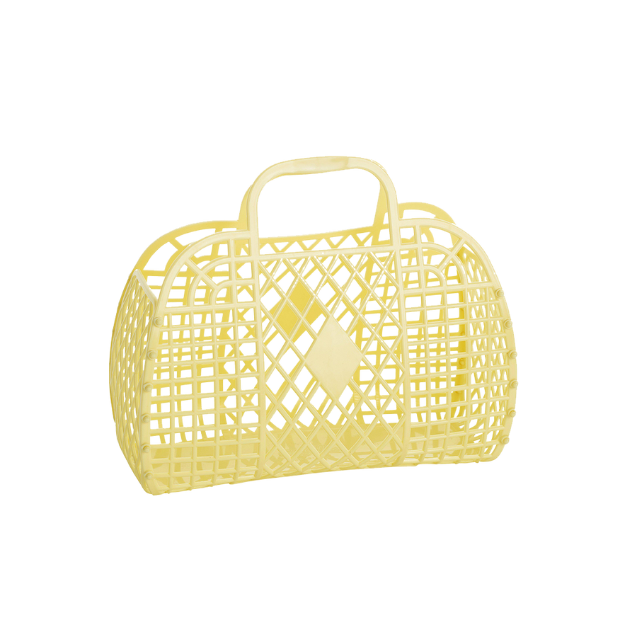 Retro Basket - Small Yellow