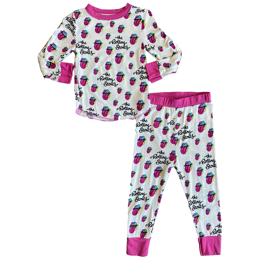 Pink Chicken Rolling Stones Pink Bamboo Set 3/6m 