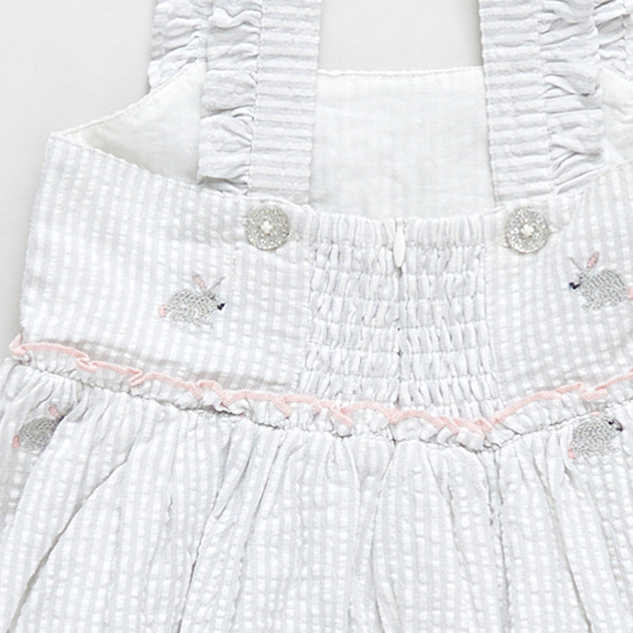 Girls Sierra Dress - Bunny Embroidery