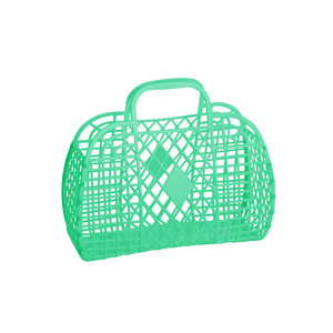 Retro Basket - Small Green