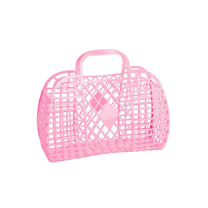 Retro Basket - Small Bubblegum Pink