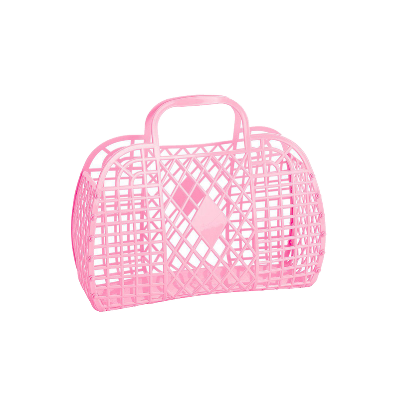 Retro Basket - Small Bubblegum Pink