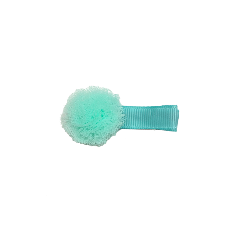 Pastel Pompom Clip - Aqua