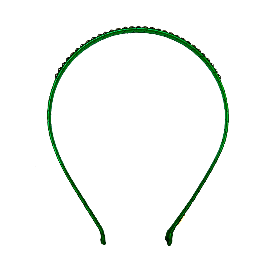 Skinny Crystal Headband - Evergreen