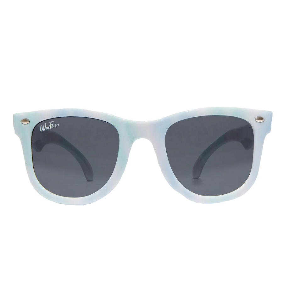 Polarized Sunglasses - Blue & Green Tie Dye