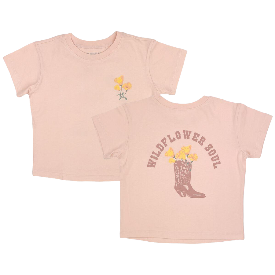 Wildflower Soul Boxy Tee - Faded Pink