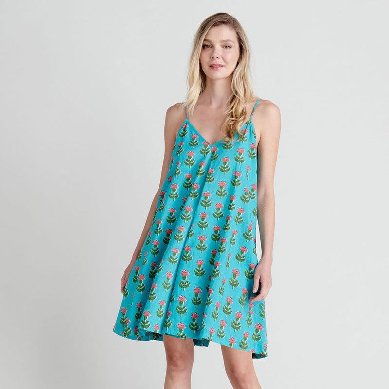 Womens Short Sterralda Dress - Blue Cornflower