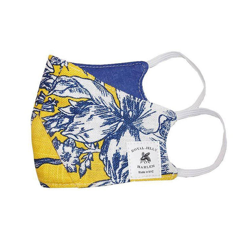 Pink Chicken Royal Jelly Kid's Face Mask - Yellow Toile 